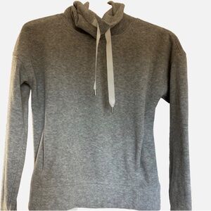 Lululemon Go Forward Pullover Heathered Core Gray Fleece Funnel Neck SZ 4